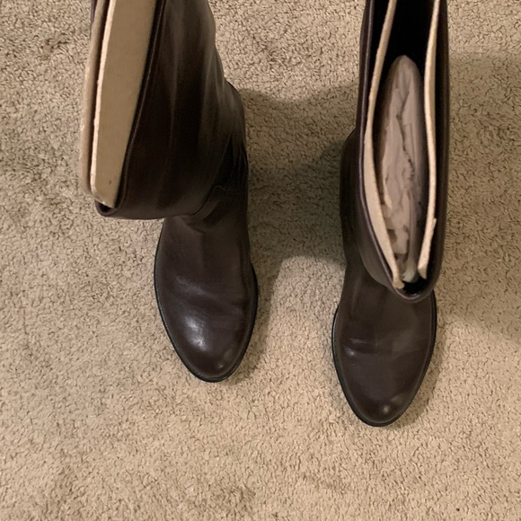 Franco Sarto chocolate brown leather boots! Size 10 - Picture 3 of 5
